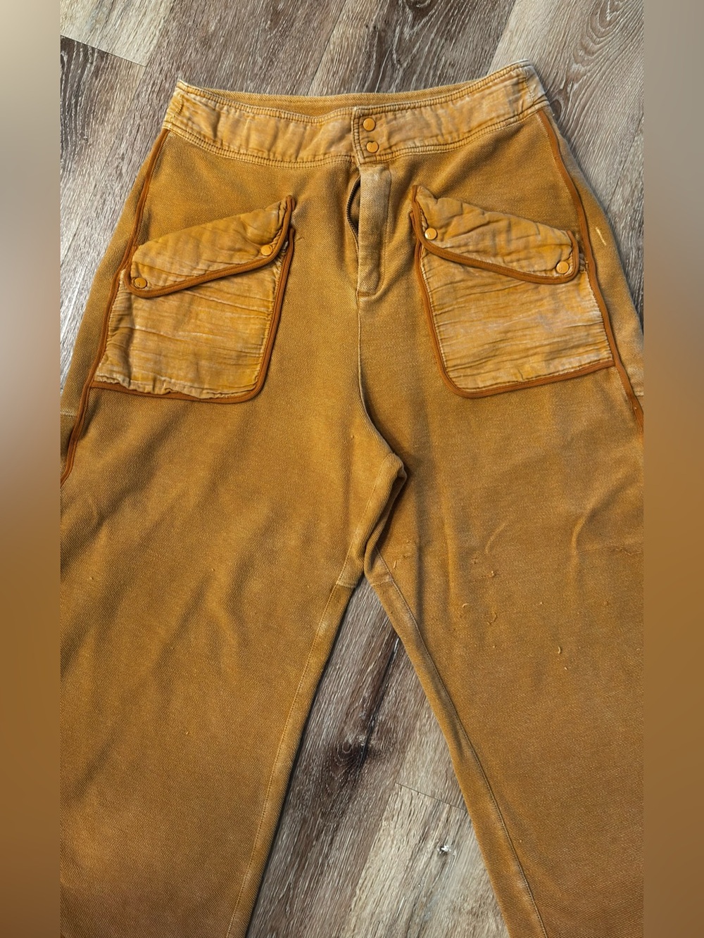 FP Movement Free People Timko Wide-Leg Barrel Pants Mustard Tan